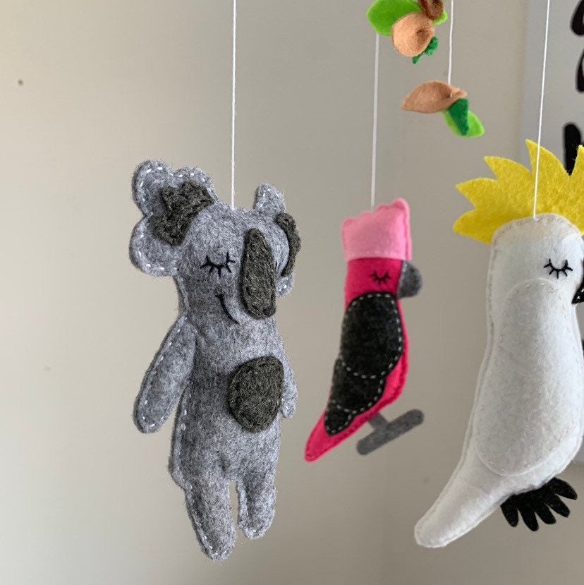 Australian Animal Felt Baby Mobile Etsy Australia