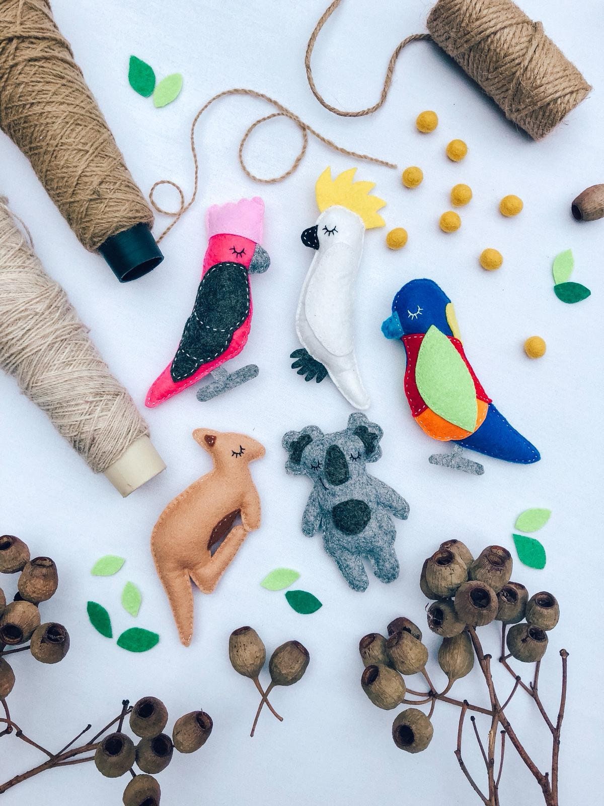 Australian Animal Felt Baby Mobile Etsy Australia