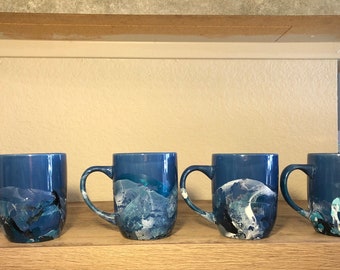 Set of 4 Ceramic 11 oz Mugs