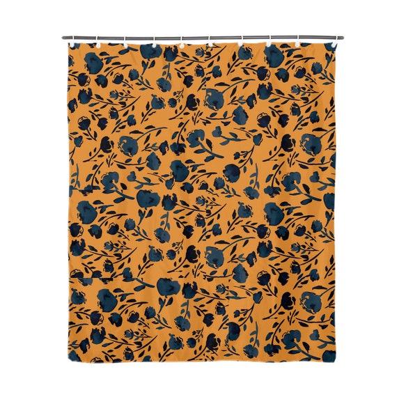Shower Curtain 72x72 Mustard Yellow Etsy