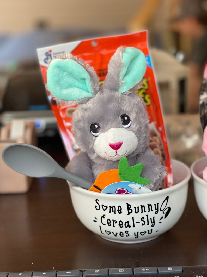 Some Bunny Cerealsly Loves You Custom Cereal Bowls Easter Etsy