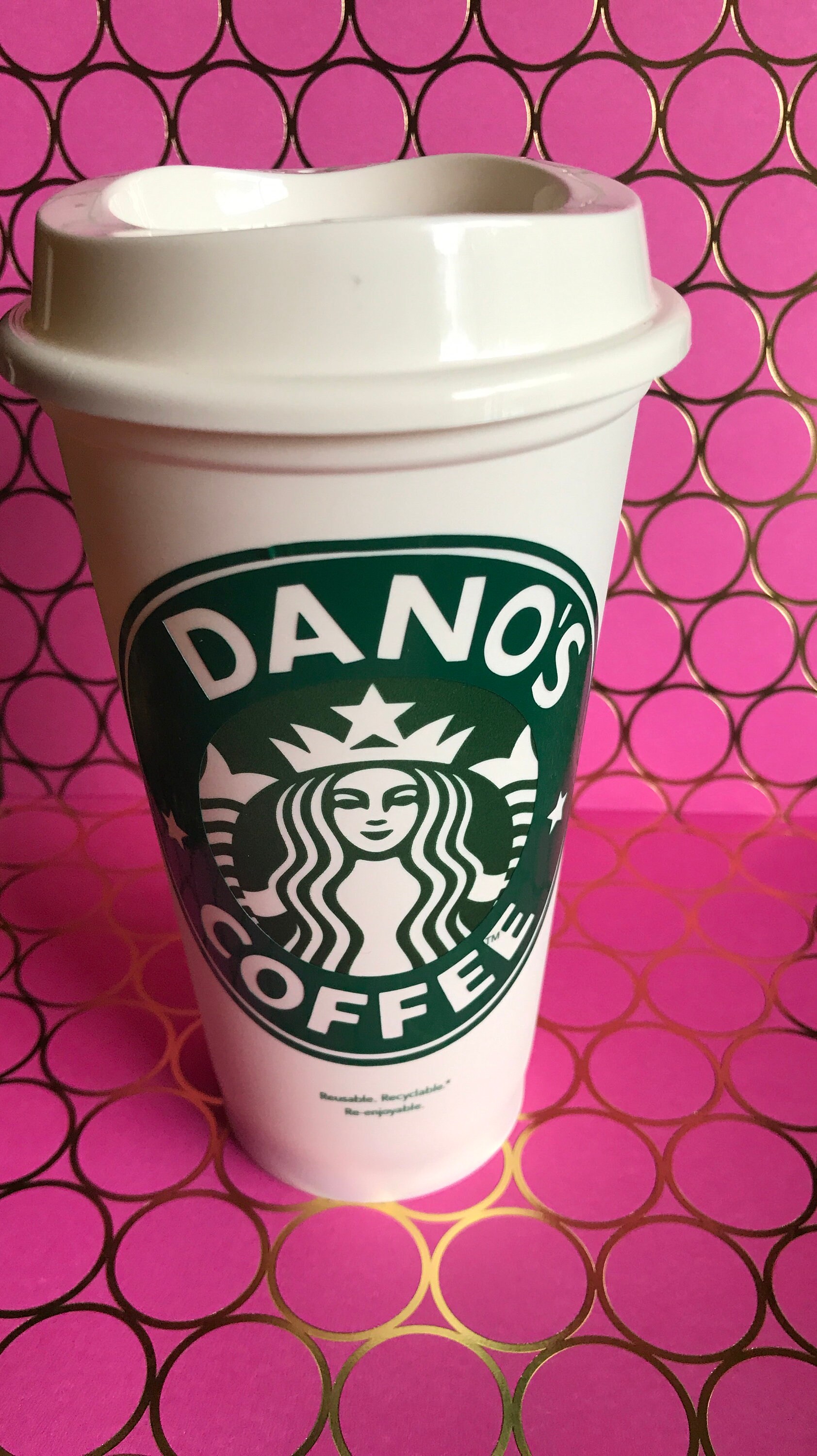 Personalized 16oz Starbucks Cup BPA FREE reusable tumbler / Etsy