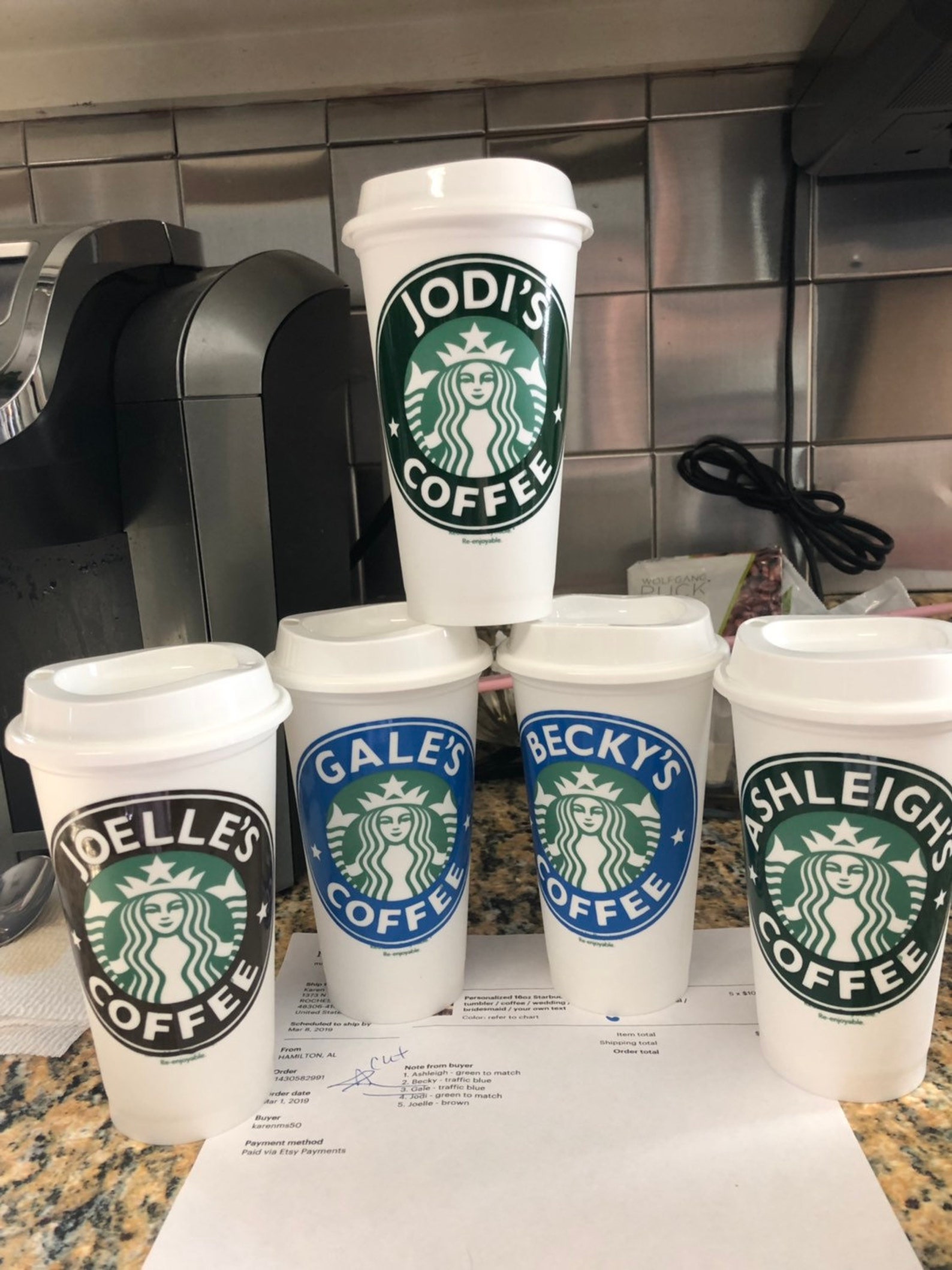 Personalized 16oz Starbucks Cup BPA FREE Reusable Tumbler / Etsy