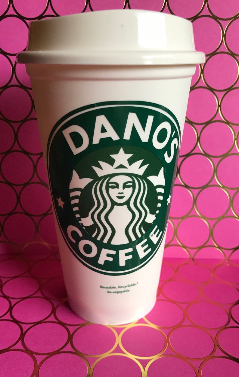 Personalized 16oz Starbucks Cup BPA FREE Reusable Tumbler / Etsy