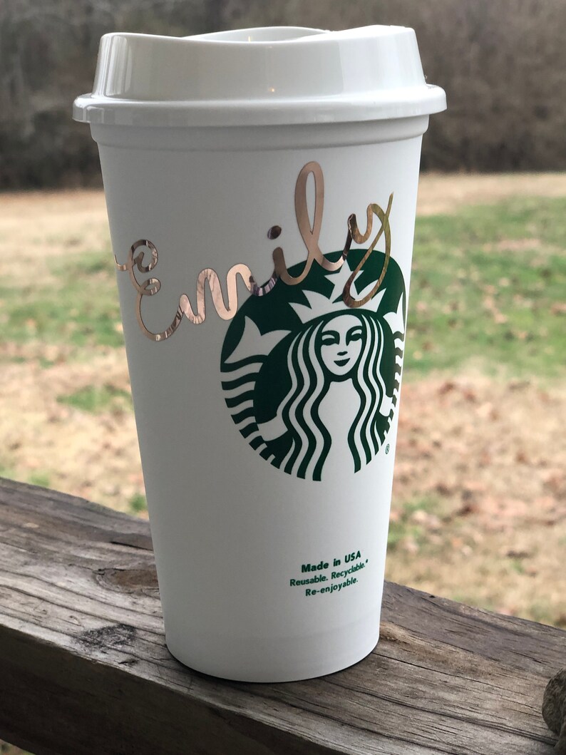 Personalized 16oz Starbucks Cup BPA FREE Reusable Tumbler / Etsy