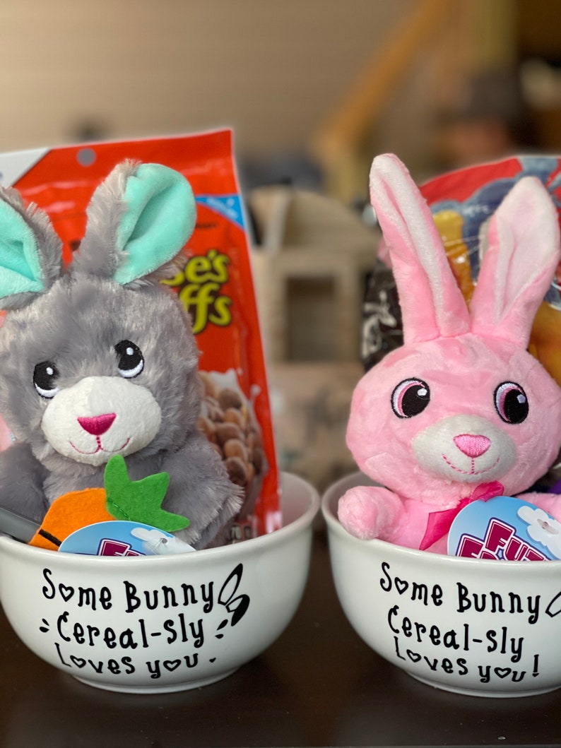 Some Bunny Cerealsly Loves You Custom Cereal Bowls Easter Etsy