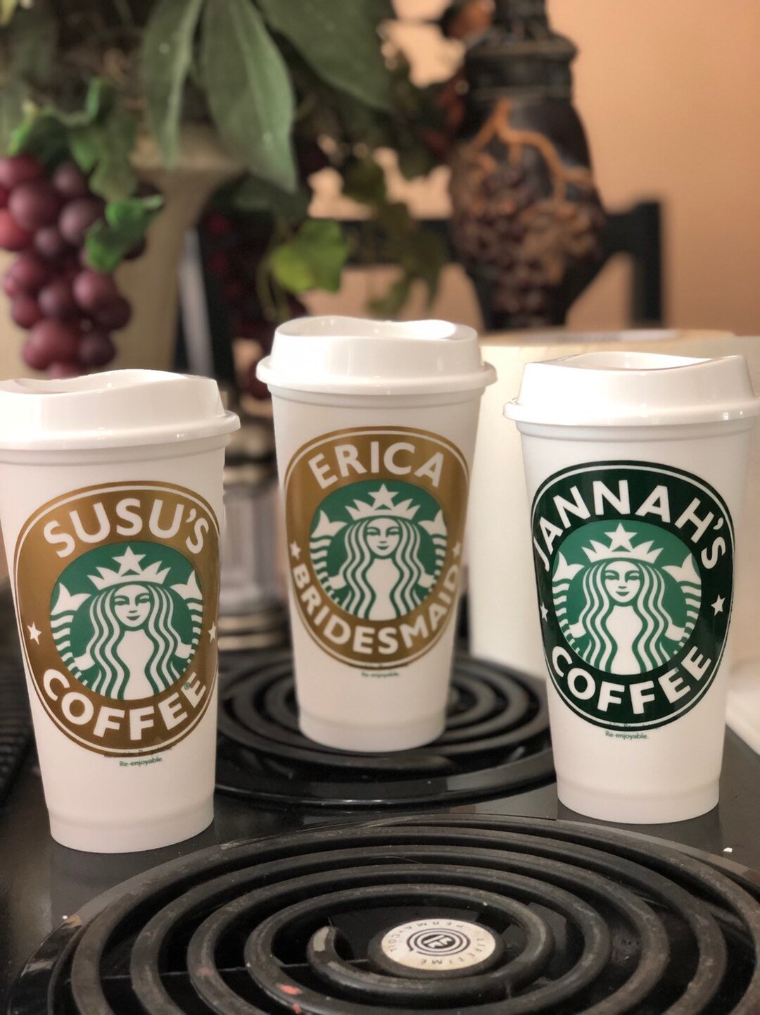 Personalized 16oz Starbucks Cup BPA FREE Reusable Tumbler / Etsy
