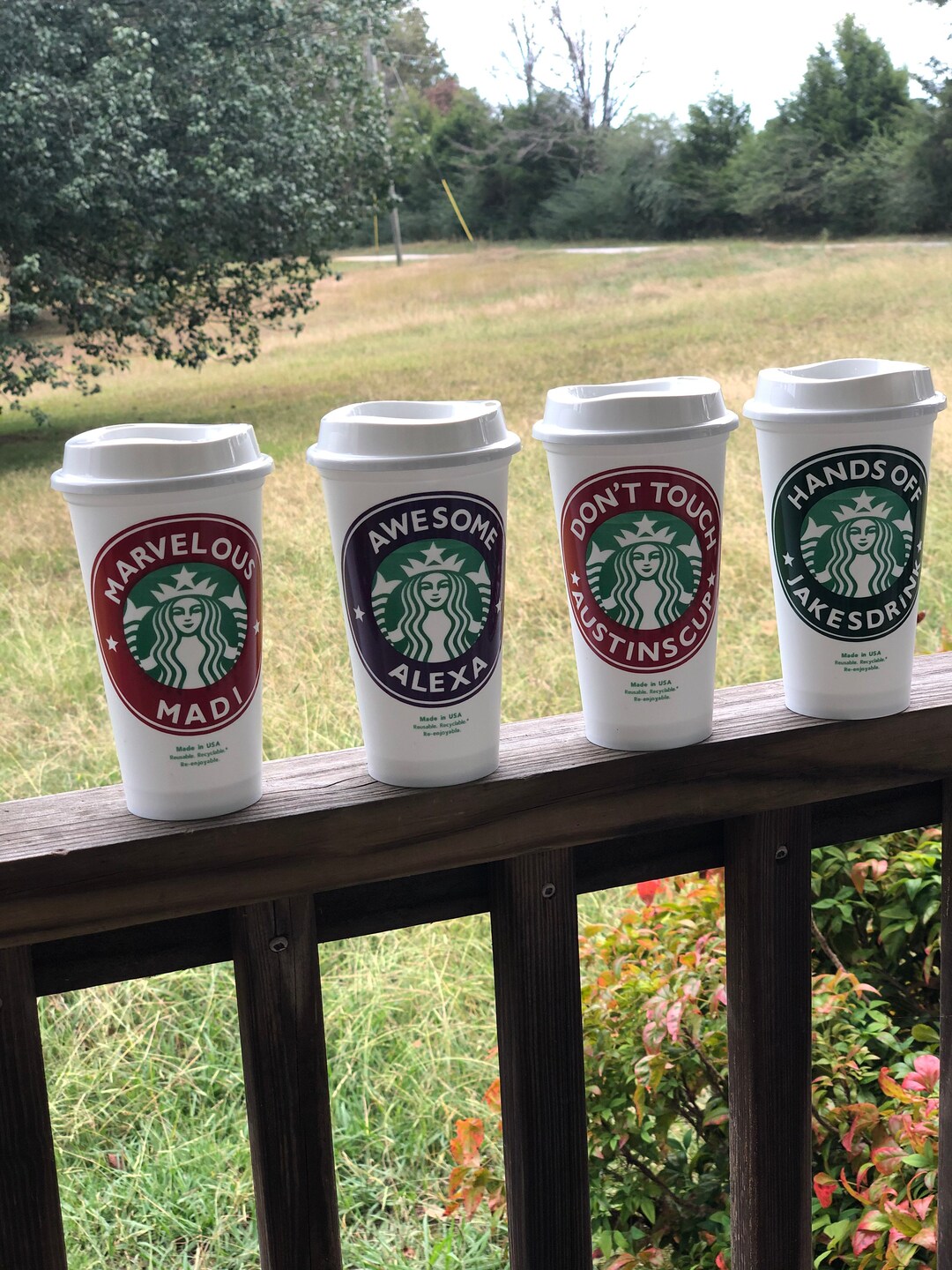 Personalized 16oz Starbucks Cup BPA FREE Reusable Tumbler / Etsy