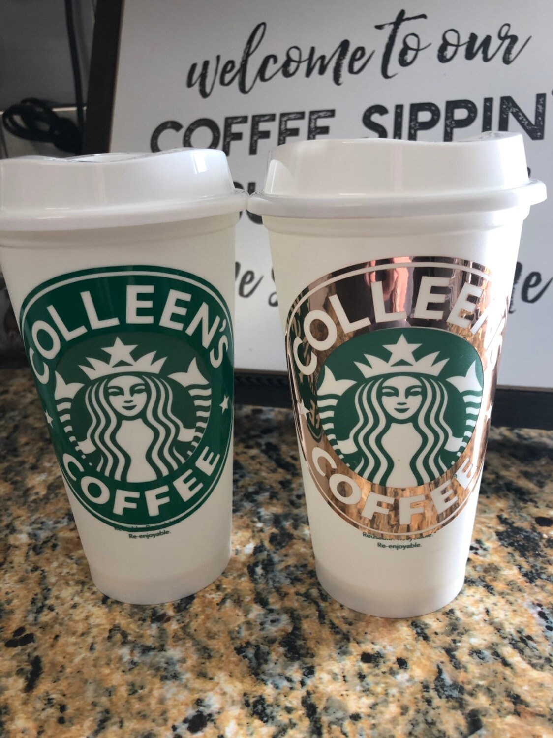 Personalized 16oz Starbucks Cup BPA FREE Reusable Tumbler / Etsy