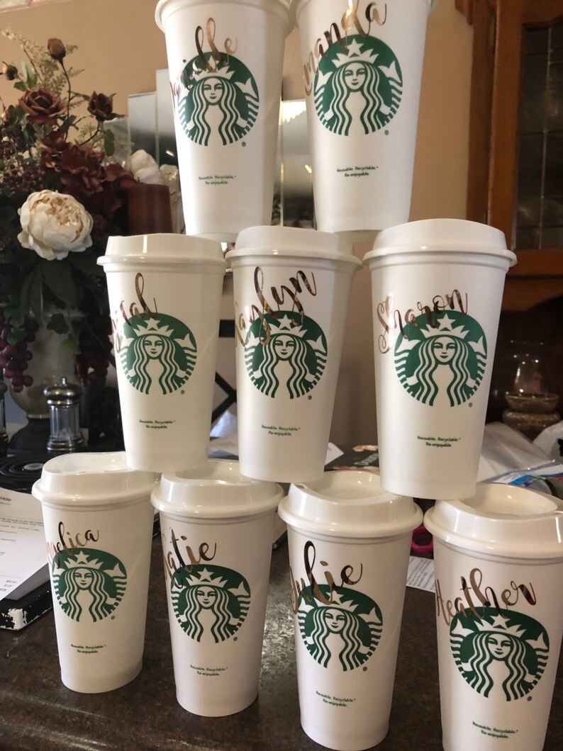 Personalized 16oz Starbucks Cup BPA FREE Reusable Tumbler / Etsy