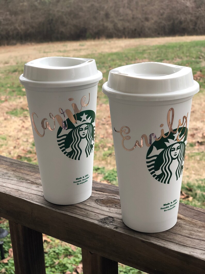 Personalized 16oz Starbucks Cup BPA FREE Reusable Tumbler / Etsy