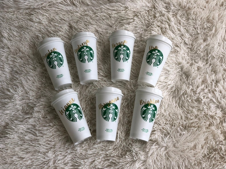 Personalized 16oz Starbucks Cup BPA FREE Reusable Tumbler / Etsy