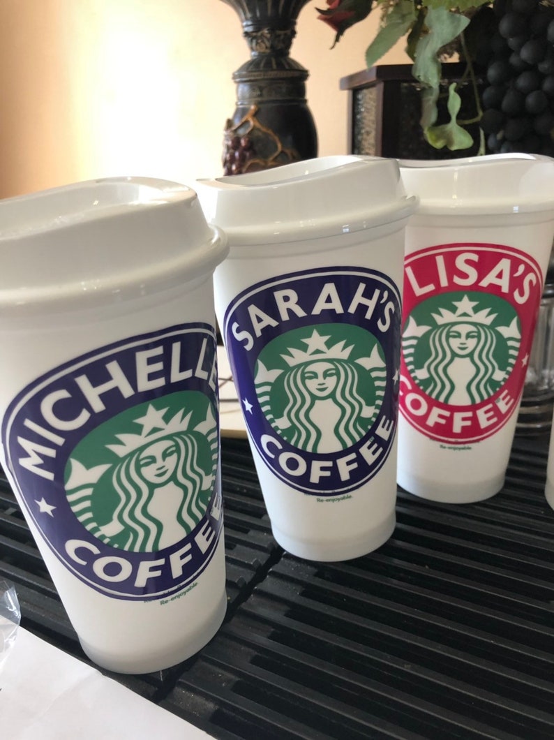Personalized 16oz Starbucks Cup BPA FREE Reusable Tumbler / Etsy