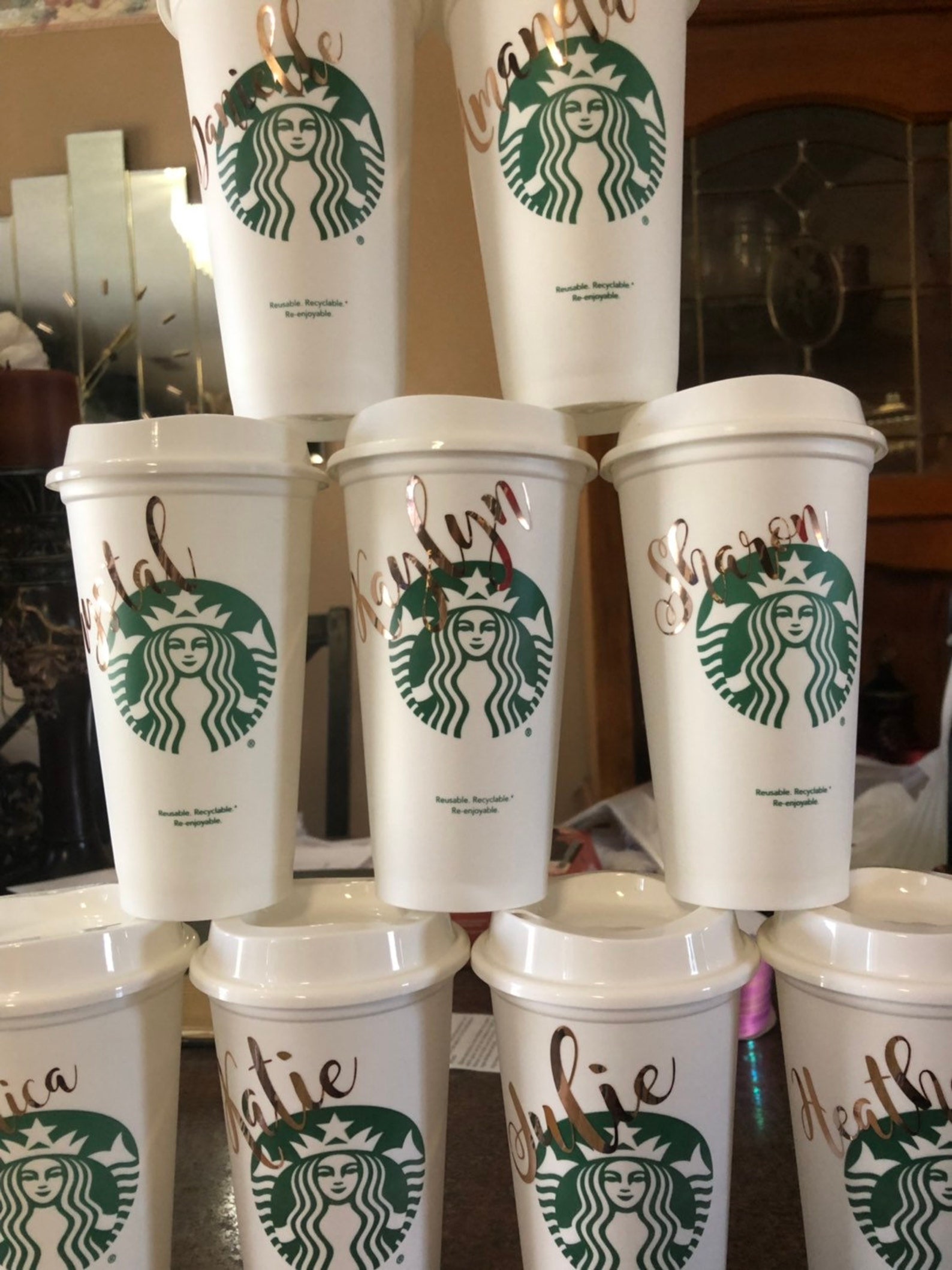 Personalized 16oz Starbucks Cup BPA FREE Reusable Tumbler / Etsy