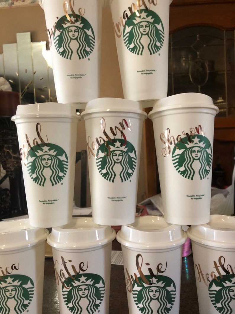 Personalized 16oz Starbucks Cup BPA FREE Reusable Tumbler / - Etsy