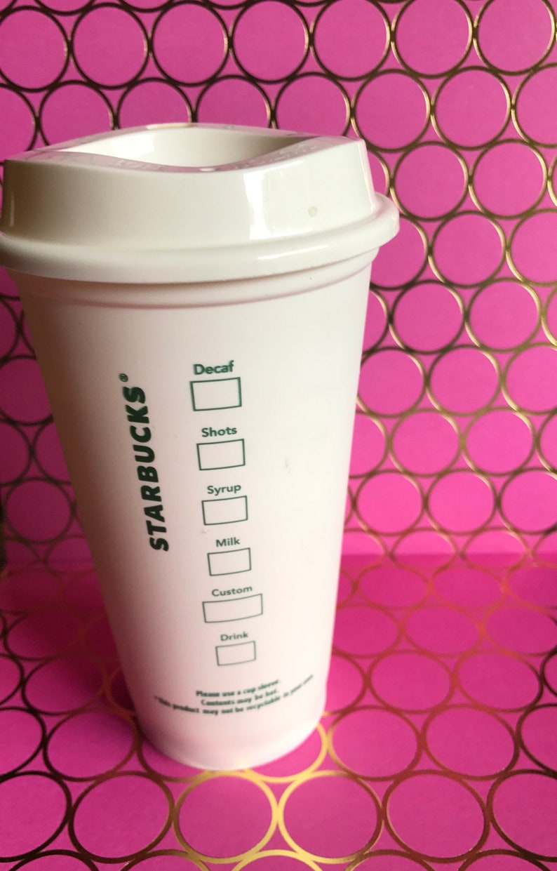 Personalized 16oz Starbucks Cup BPA FREE reusable tumbler / Etsy