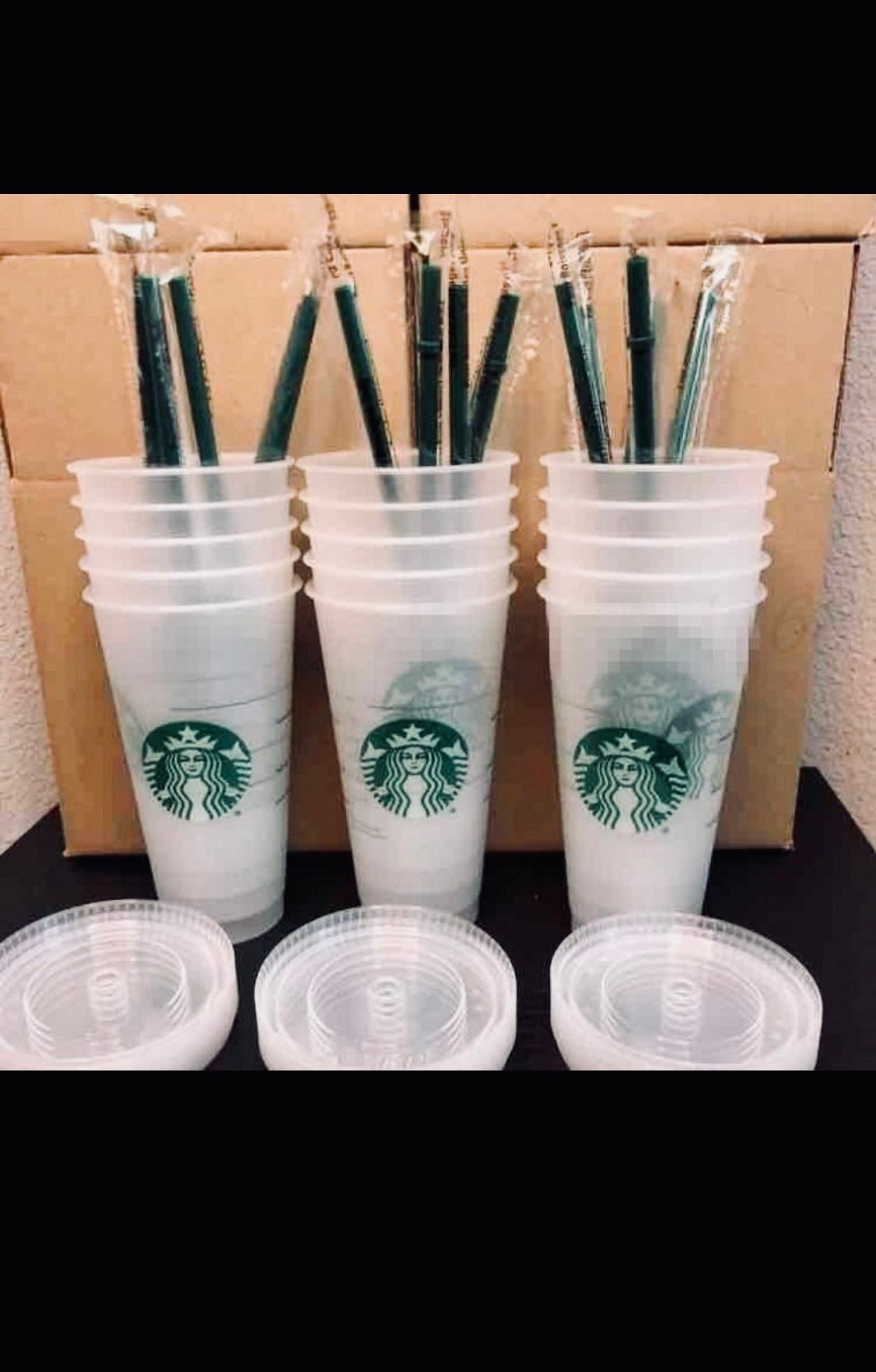 5 Plain Starbucks Cold Cups Pack of 5 Starbucks Cups Bulk Etsy