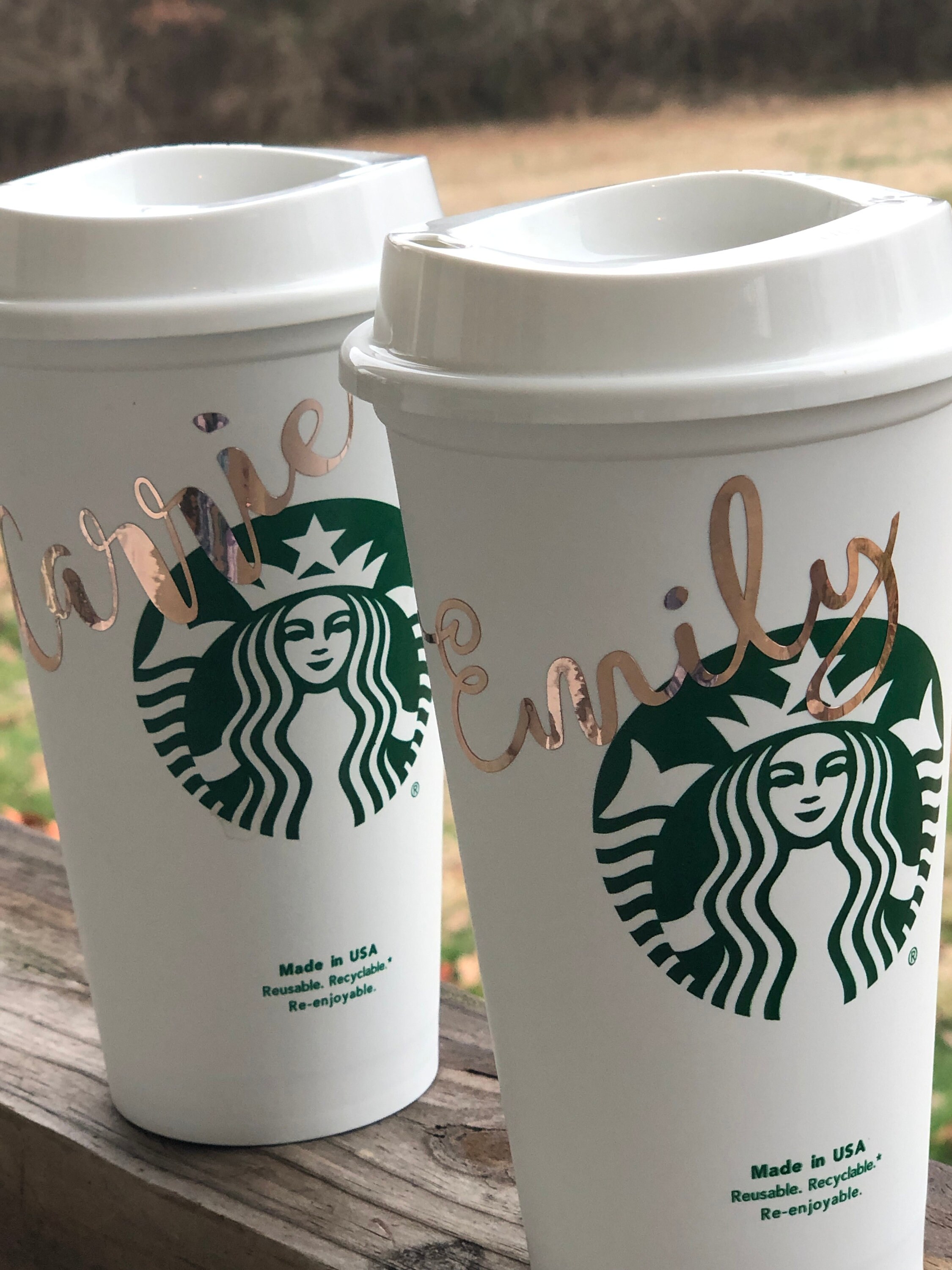 Personalized 16oz Starbucks Cup BPA FREE reusable tumbler / Etsy