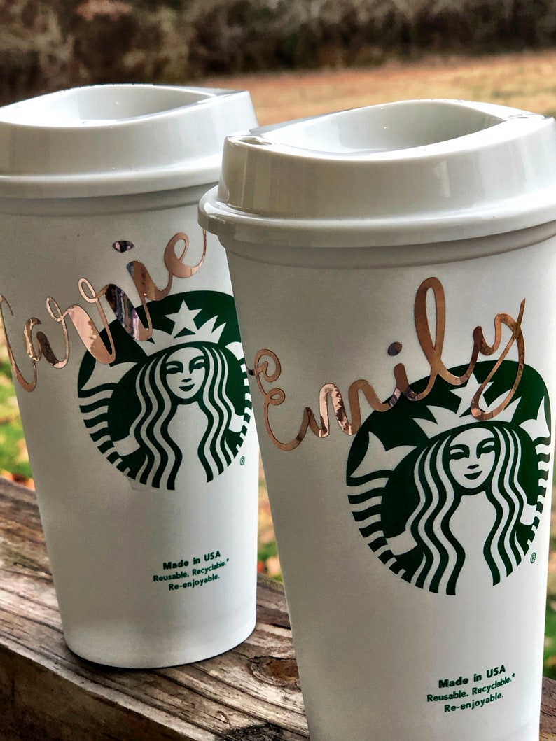Personalized 16oz Starbucks Cup BPA FREE Reusable Tumbler / Etsy