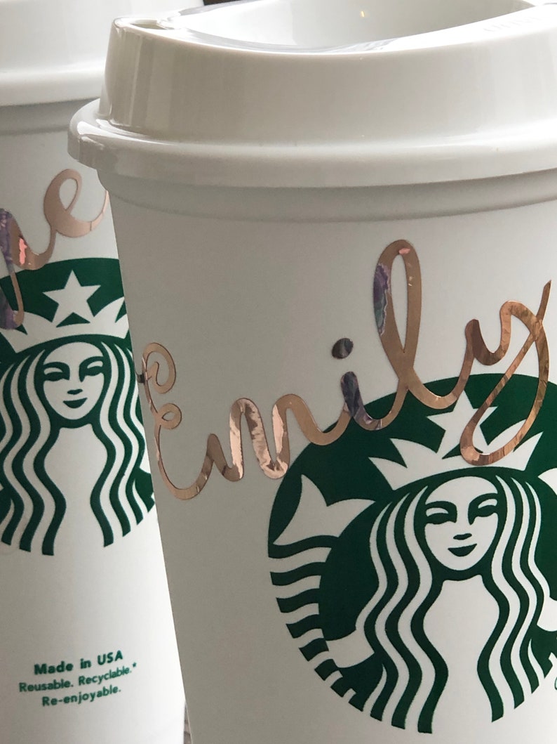 Personalized 16oz Starbucks Cup BPA FREE Reusable Tumbler / Etsy