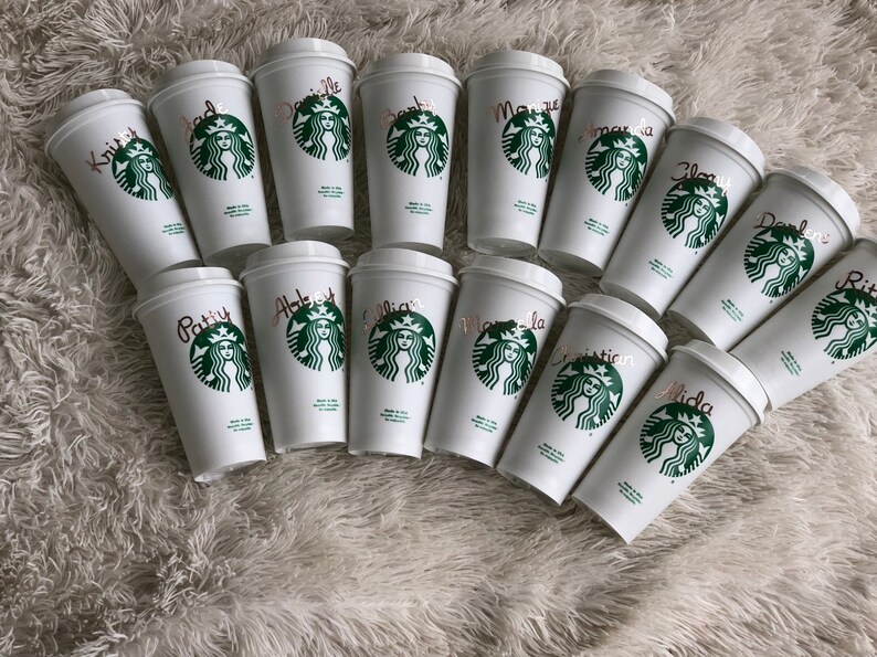 Personalized 16oz Starbucks Cup BPA FREE Reusable Tumbler / Etsy