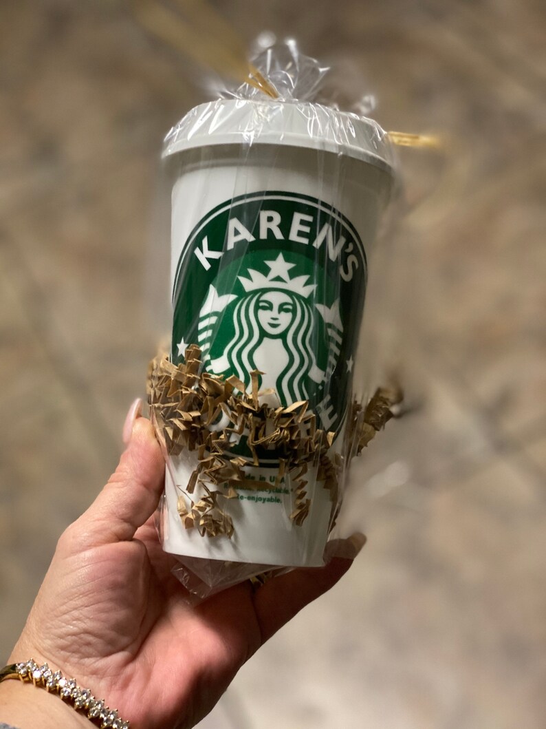 Personalized 16oz Starbucks Cup BPA FREE Reusable Tumbler / Etsy
