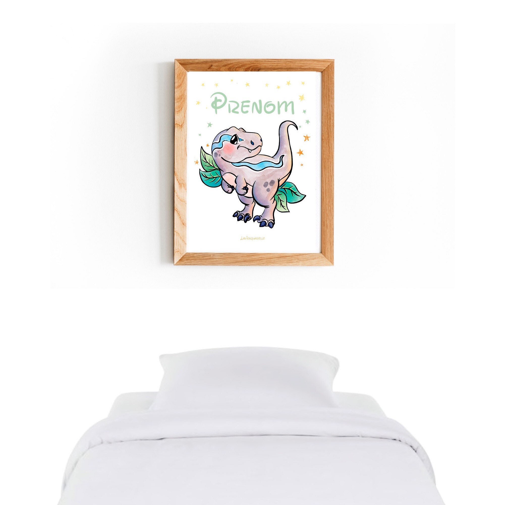 Affiche Prénom, Affiche Prénom, Affiche Dinosaure, Dinosaures, Chambre Enfant, Poster A4