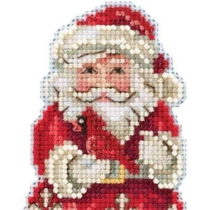 Mill Hill 2019 Jim Shore Beaded Cross Stitch Kit ~ Santa with Cardinal ~