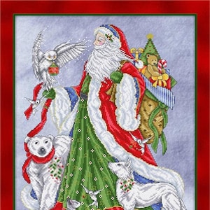 Santa&#39;s Gifts Counted Cross Stitch Pattern by Joan Elliott Design