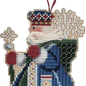 Mill Hill 2001 Woodland Santa Beaded Cross Stitch Kit ~ Frosty Santa ~