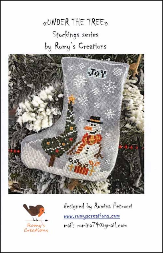 Under the Tree Stocking Series Counted Cross Stitch Pattern by Romy's Creations