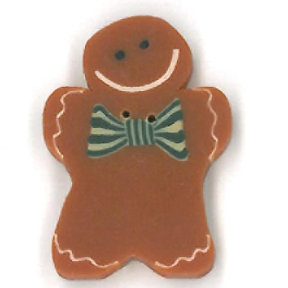 Just Another Button Company Polymer Clay Button ~ Small Fred ~ 4457.s