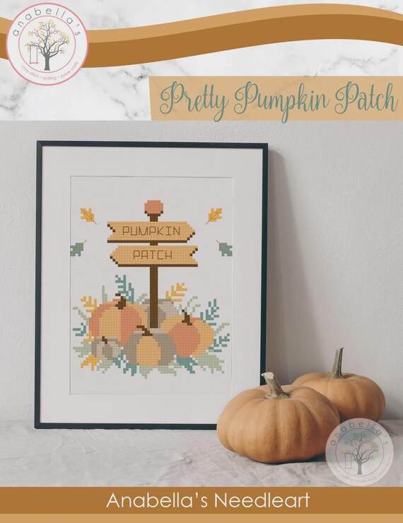 Pumpkin Patch counted cross stitch pattern by Anabella's  - Printed Pattern