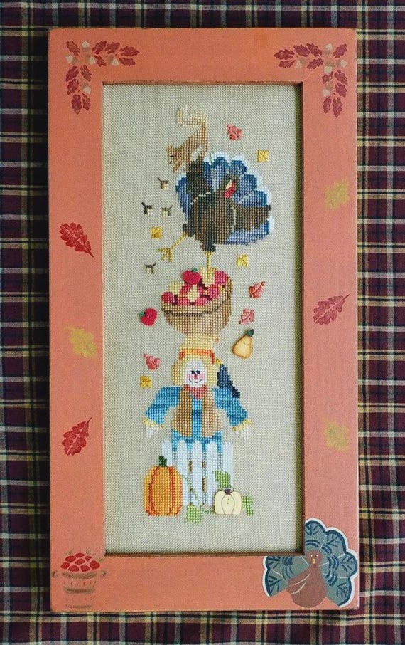 Autumn Stack Counted Cross Stitch Pattern Leaflet by Waxing Moon Designs #080