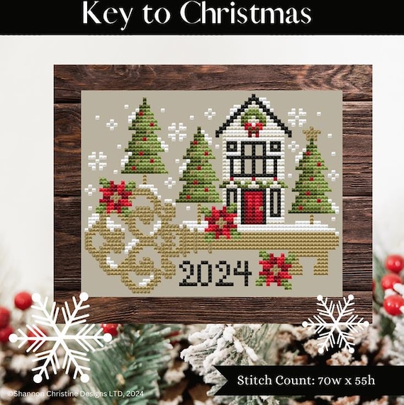 Shannon Christine Designs Counted Cross Stitch Pattern ~ Key to Christmas