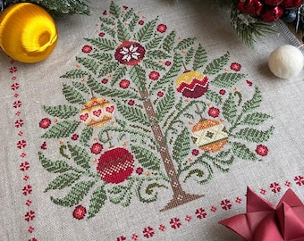 Oh Christmas Tree Counted Cross Stitch Pattern Leaflet by Love Poppet - Printed Pattern