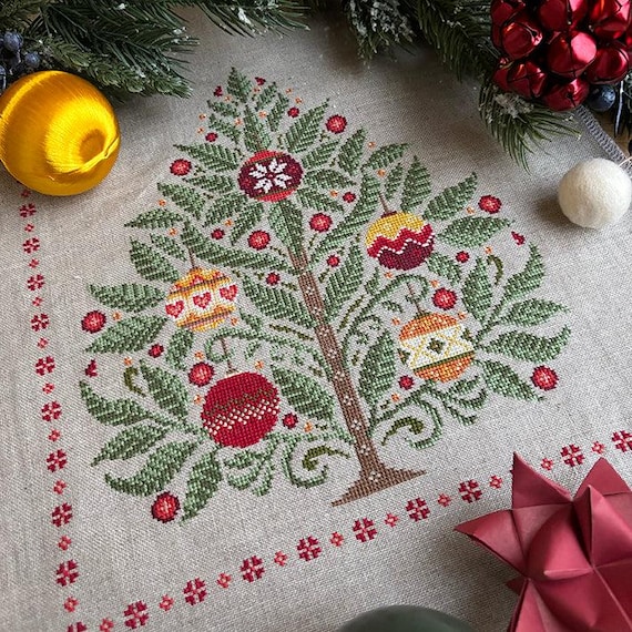 Oh Christmas Tree Counted Cross Stitch Pattern Leaflet by Love Poppet - Printed Pattern