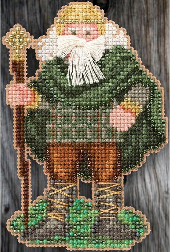 Mill Hill Celtic Santa Beaded Cross Stitch Kit ~ Ireland Santa