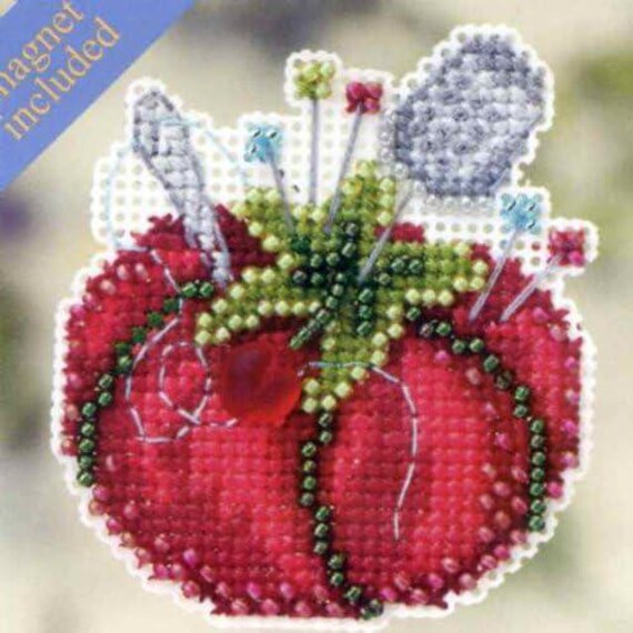 Tomato Pincushion ~ Mill Hill 2012 Spring Bouquet Beaded Counted Cross Stitch Kit