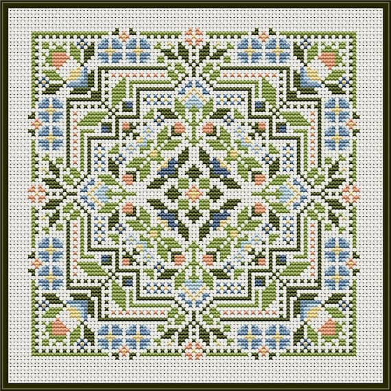 Calm The Garden Labyrinth Collection Counted Cross Stitch Pattern by CM Designs /  Carolyn Manning Designs