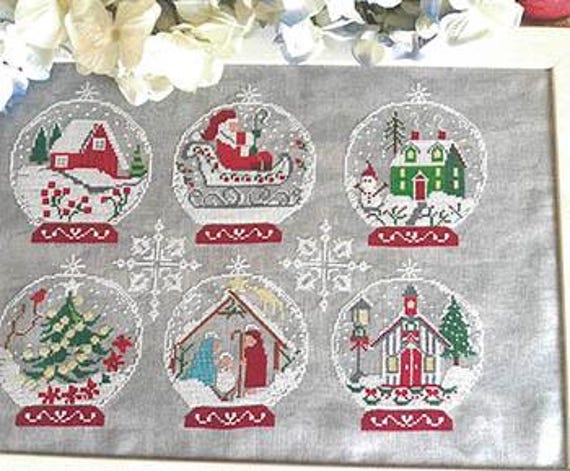 Christmas Snowballs by Cuore E Batticuore Counted Cross Stitch Pattern ~ printed pattern ~