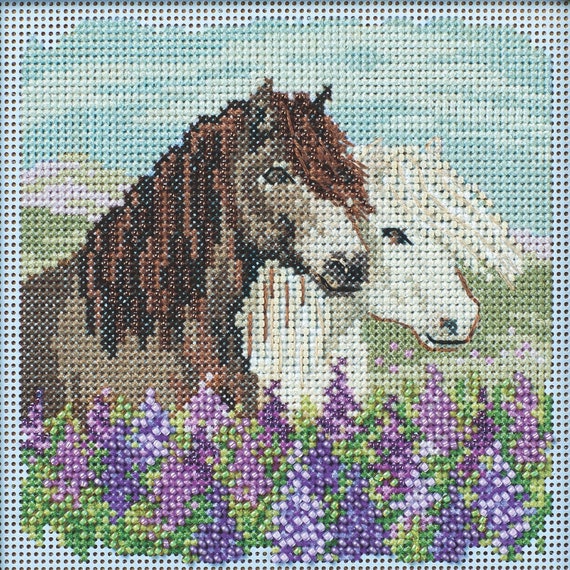 Mill Hill 2024 Spring Series Buttons & Beads Cross Stitch Kit ~ Icelandic Horses