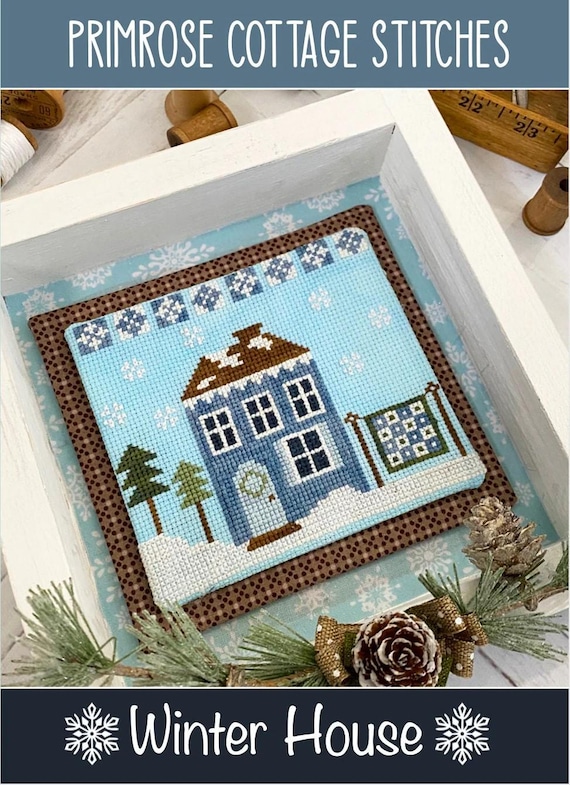 Winter House Counted Cross Stitch Pattern ~ Primrose Cottage Stitches PCS-019