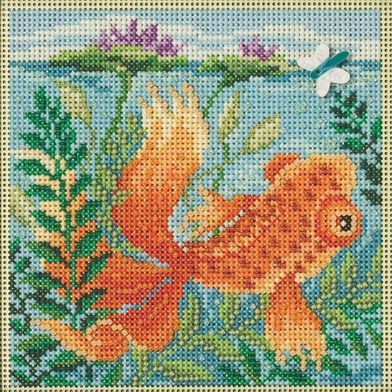 Mill Hill Spring Series Buttons & Beads Counted Cross Stitch Kit ~ Koi Pond ~ MH142311
