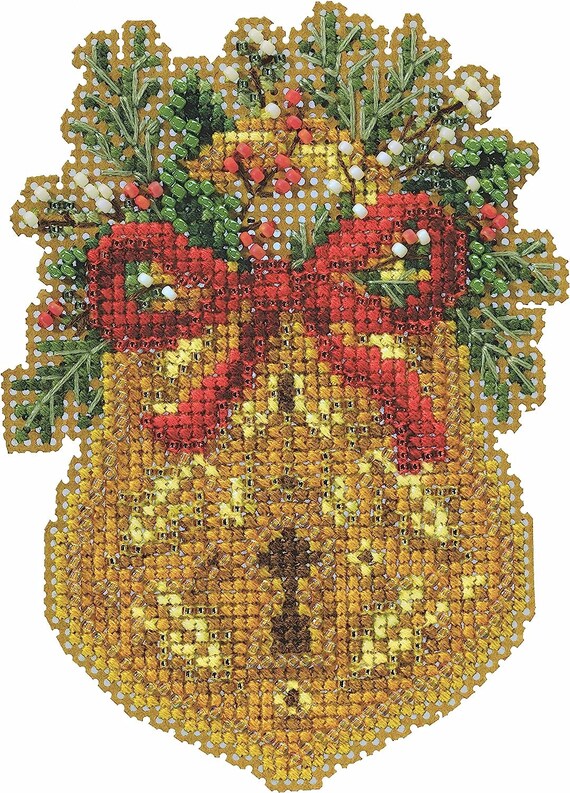 Mill Hill Antique Lock Trilogy Beaded Cross Stitch kit ~ Winter Lock ~