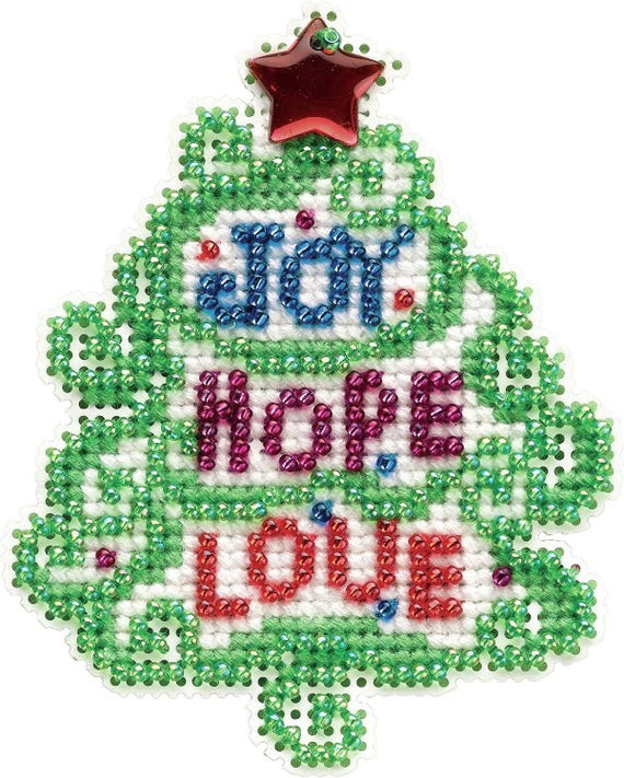 Mill Hill 2021 Winter Holiday Beaded Cross Stitch Kit ~ Joy, Hope, Love ~ MH182133