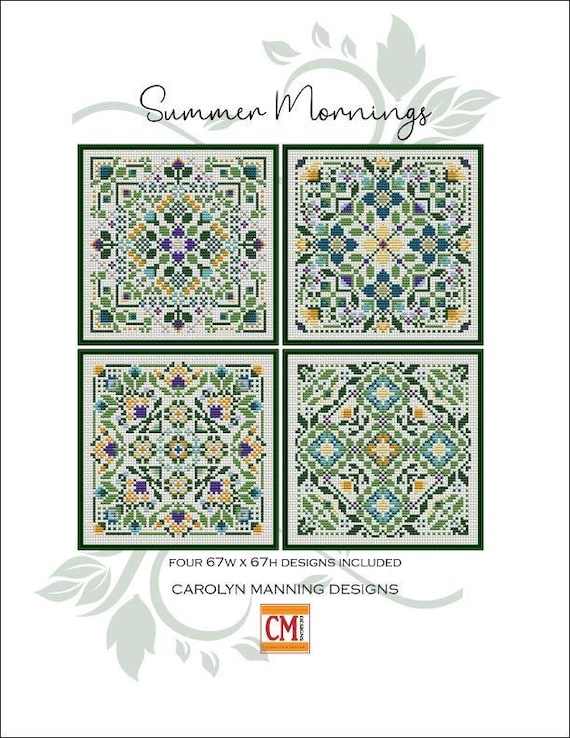 Summer Mornings Counted Cross Stitch Pattern by CM Designs /  Carolyn Manning Designs - Printed Pattern