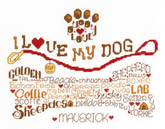 Ursula Michael Imaginating Counted Cross Stitch Chart ~ Let's Wag More  ~ Paper Pattern