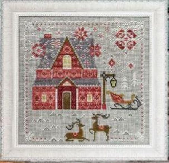 Santa's House ~ Cottage Garden Samplings Counted Cross Stitch Pattern ~ Fabulous House Series #1