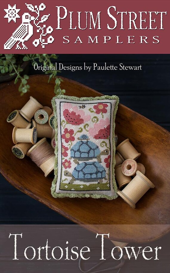 Tortoise Tower by Plum Street Samplers Counted Cross Stitch Pattern